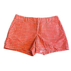Ann Taylor LOFT orange shorts with tan design size 4